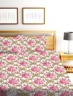 Cotton Linen (88x94 Inch) Double Size Bedsheet With 2 Pillow Cover in Multicolor Image 2