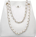 Handbag For Women And Girls Stylish White Faux Leather/Leatherette Bag Image 1