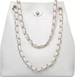 Handbag For Women And Girls Stylish White Faux Leather/Leatherette Bag Image 1
