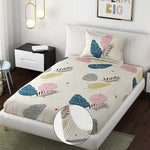 Glace Cotton (60x90 Inch) Single Size Bedsheet With 1 Pillow Cover in Multicolor Image 1