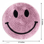 Microfiber Anti-Slip Doormat for Home & Bathroom Entrance Pink round Mat (21x21 Inch) Image 4