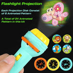 Patterns Mini Projector Torch Toy Slide Flashlight Projector Torch For Kids Before Going To Bed Best Education Learning Gift For Kids Image 1