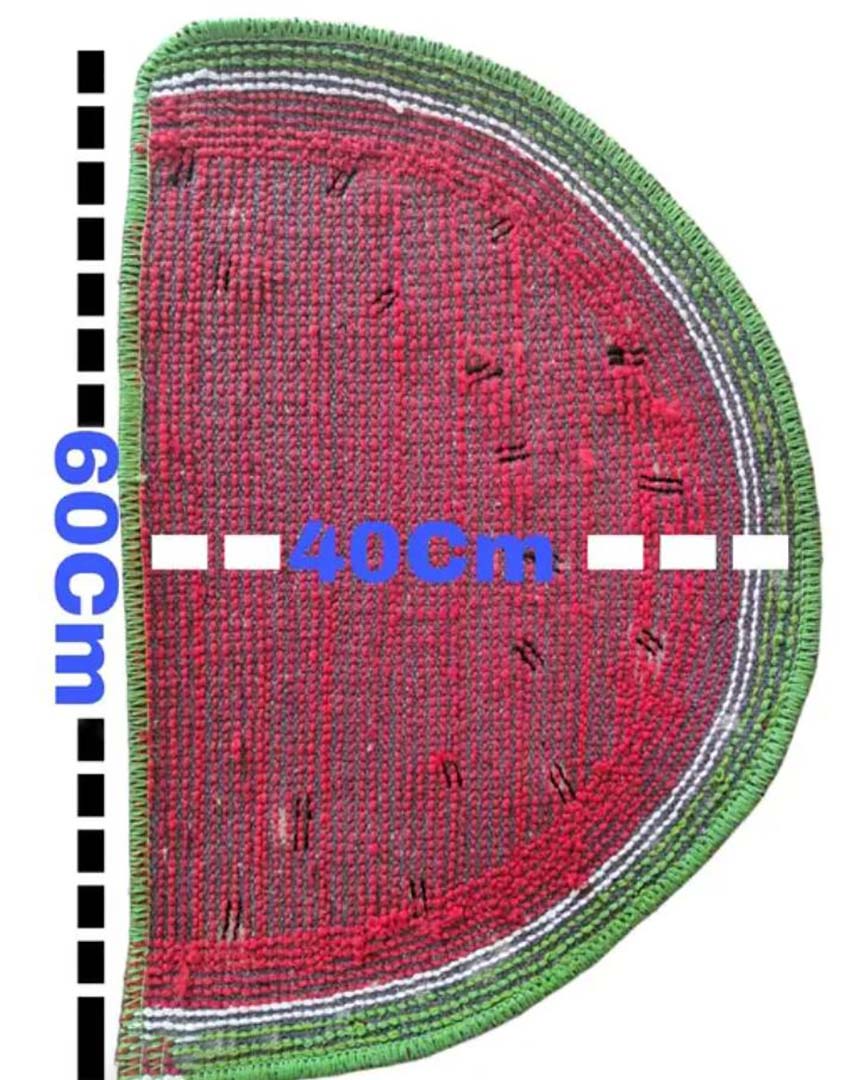 Microfiber Anti-Slip Doormat for Home & Bathroom Entrance Multicolor Semi Circle Mat (40x60 cm) Image 3