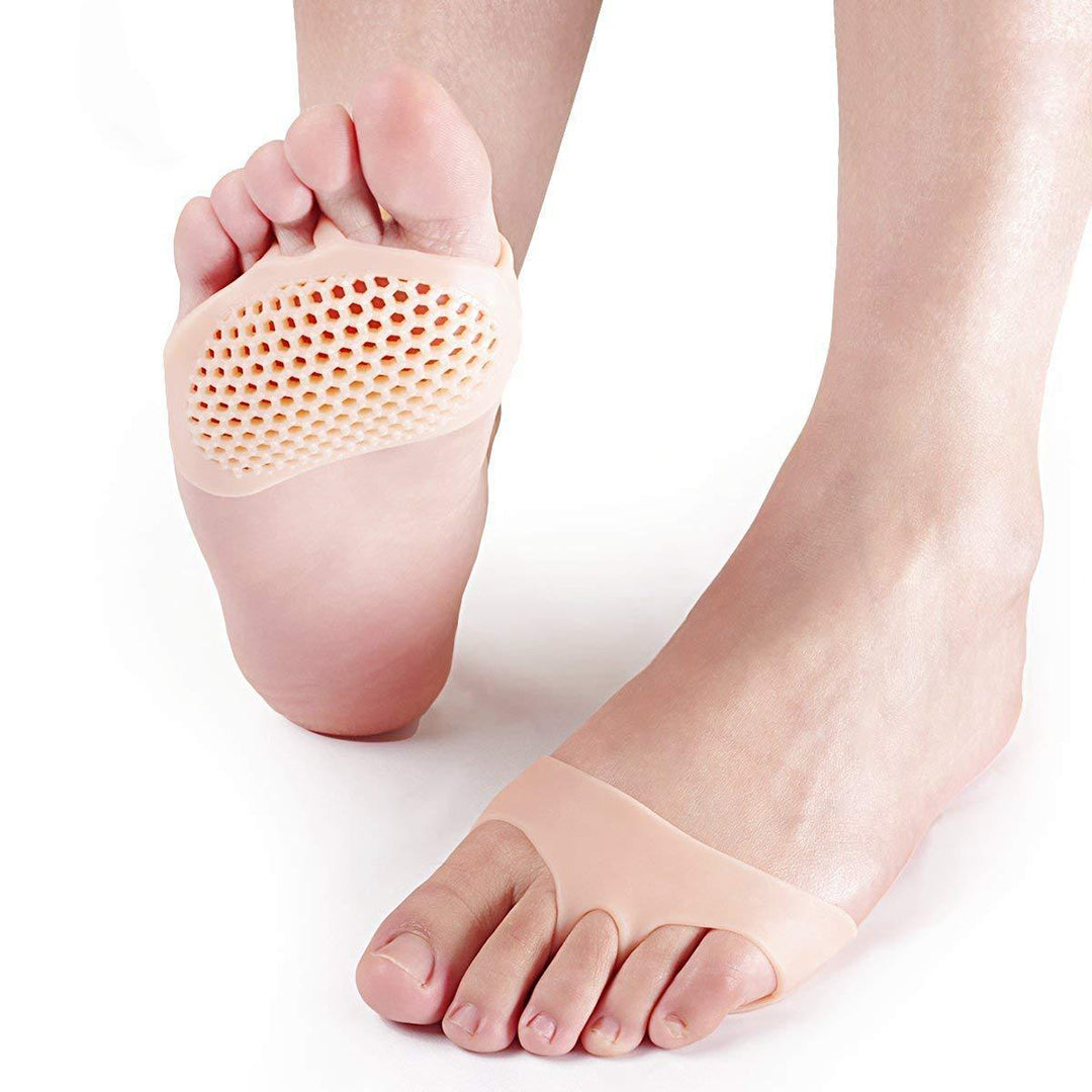 Soft Silicon Gel Half Toe Sleeve Forefoot Pads For Pain Relief Heel Front Socks Image 1