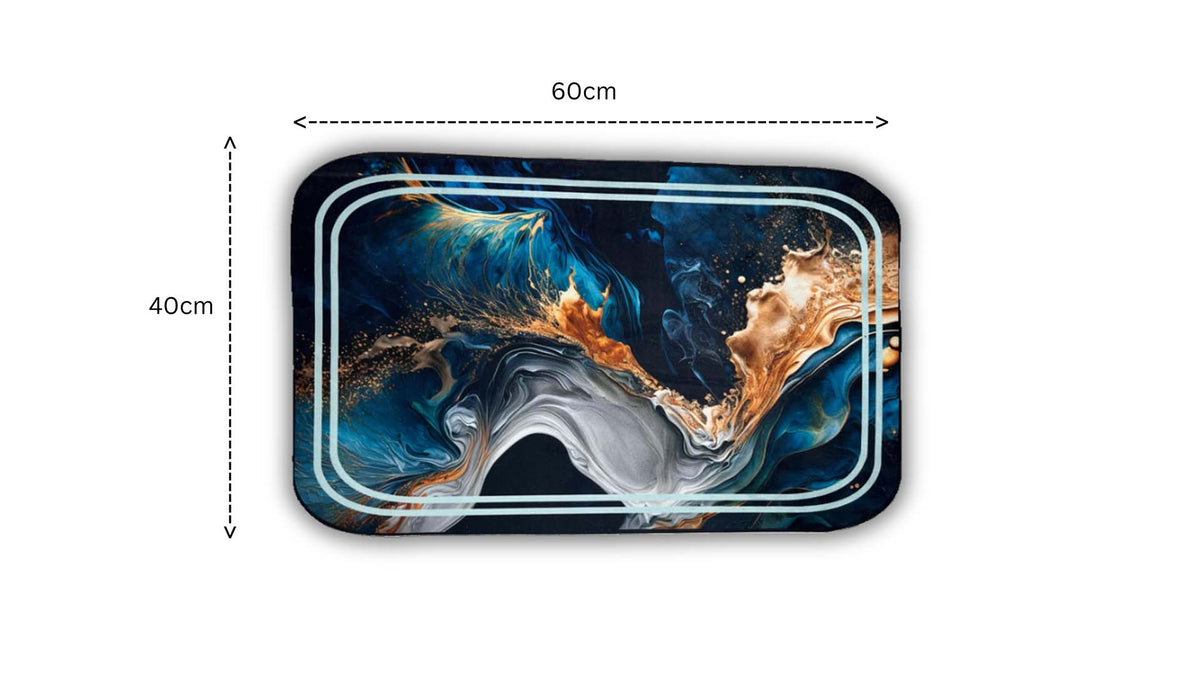 Rubber Anti-Slip Doormat for Home & Bathroom Entrance Multicolor Rectangular Mat (40x60 cm) Image 3