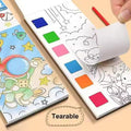 Party Stuff Watercolor Painting Books For Beginners Pocket 12 Sheets Book With 1 Paint Brush Hours Of Painting Fun Image 1