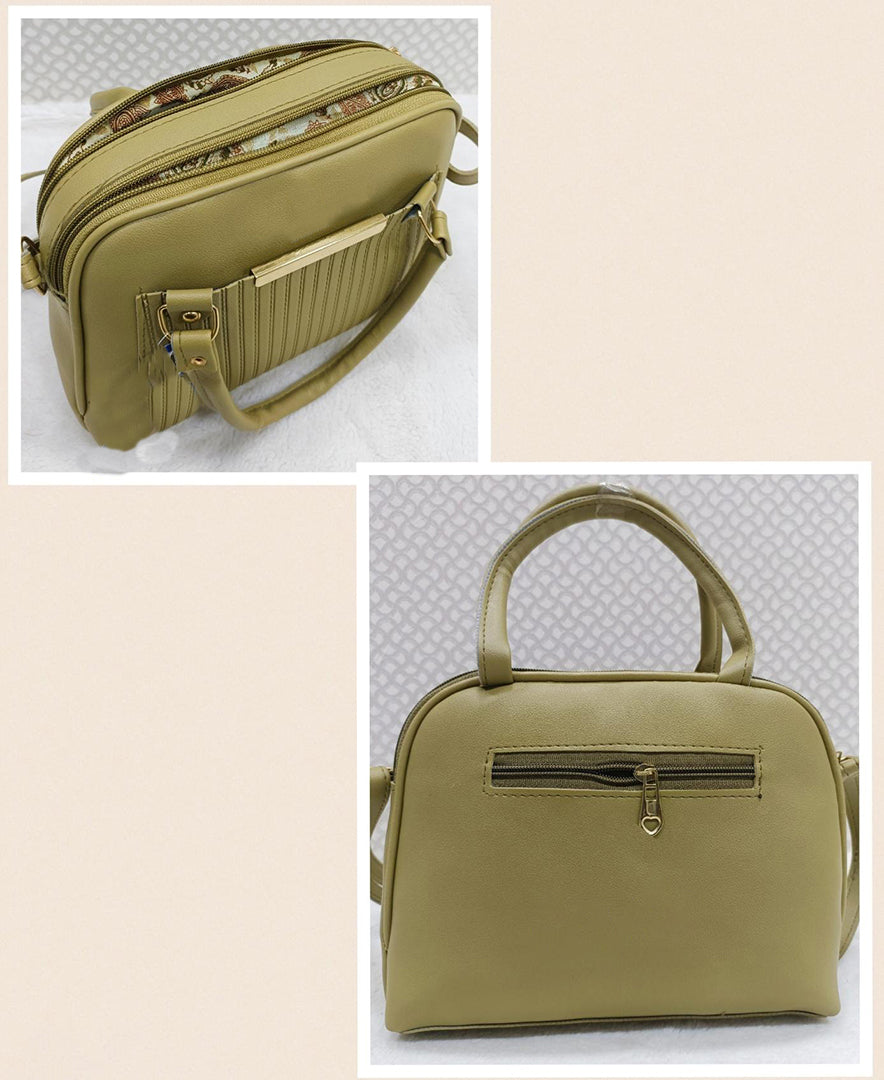 Handbag For Women And Girls Stylish Pink PU Leather Bag Image 2