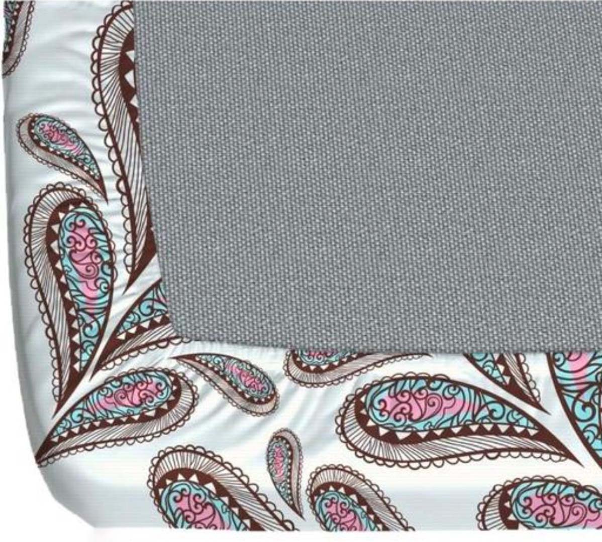 Glace Cotton (78x72 Inch) Double Size Bedsheet With 2 Pillow Cover in Multicolor Image 2
