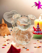 Birthday Special Crystal Teddy Showpiece Happy Birthday Gift For Friends Loved Ones Cute Decor Item Image 2
