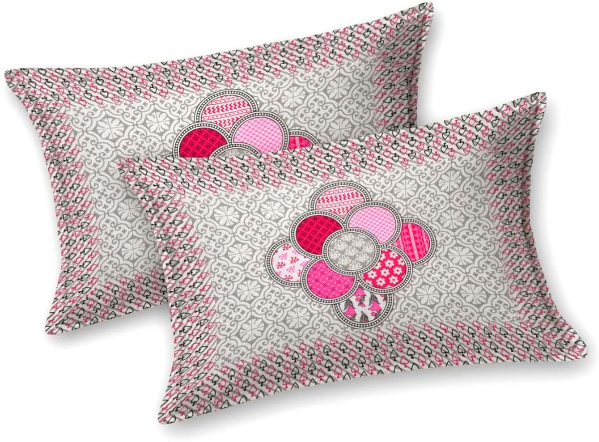 Cotton (90x100 Inch) Double Size Bedsheet With 2 Pillow Cover in Multicolor Image 4