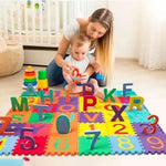 Mini Puzzle Foam Mat For Kids Interlocking Learning Alphabet And Number Mat For Kids Multi Color Image 3