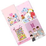 A5 Handy Bts Diary Notebook Unique Stationery Items Easy To Carry Set Of 4 For Writing Notes Notebooks Journal Diary Image 1