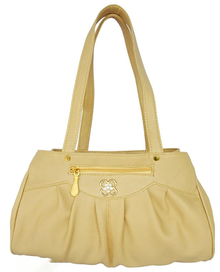 Handbag For Women And Girls Stylish Yellow PU Leather Bag Image 1