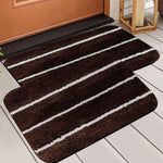 Latex Anti-Slip Doormat for Home & Bathroom Entrance Brown Rectangular Mat (40x60 cm) 2 Pcs Image 1