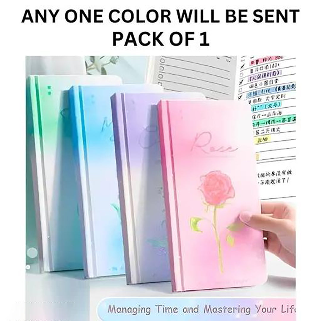 Notebook Planner Glitter Pocket To Do Notepad Checklist Simplified Undated Daily Planner 192 Pages Stylish Notebook For Office School Random Color Image 4