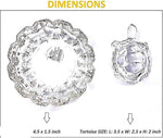 Crystal Tortoise With Plate Vastu Showpiece Set For Good Luck Feng Shui Kachua Turtle Transparent Image 3