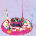 Musical Fishing Game Toy Set Rotating Boards Pools Premium Version Fishing Set Quiet Play Option Image 1