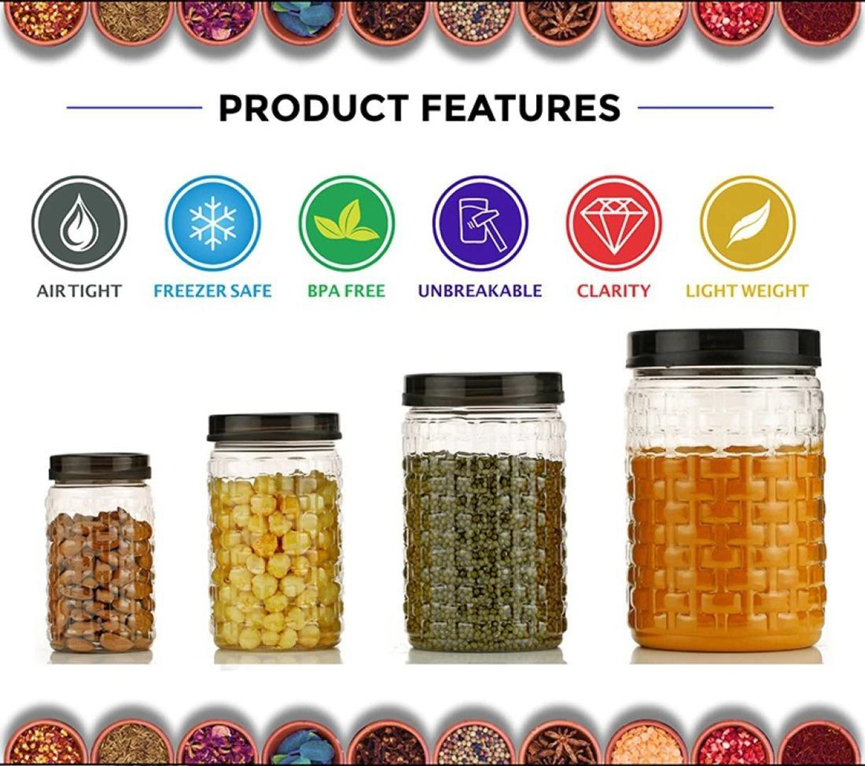 24 Container Jars for Kitchen Image 2