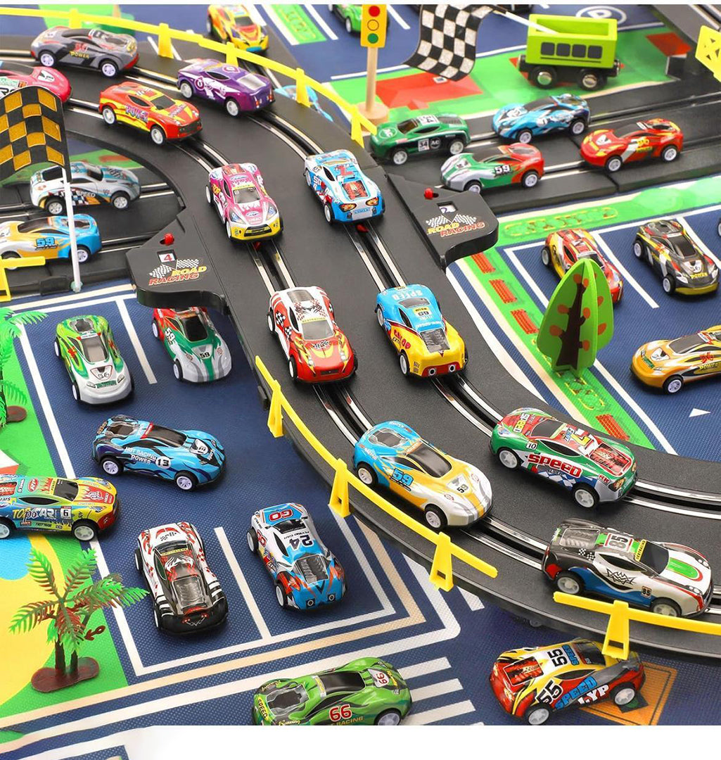 06Pcs Pull Back Race Cars Toys Vehicles Gift Set 3 Inch Friction Powered Mini Metal Alloy Toy Toddler Birthday Gift Image 4