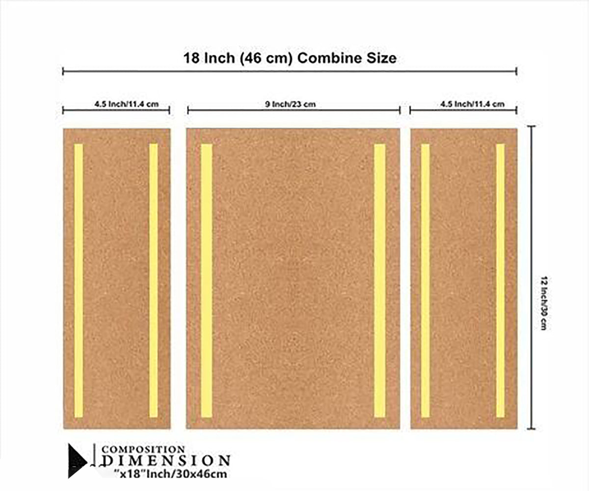 Set Of 3 Modern Art Self Adeshive Home Decorative Gift Item Wall Painting For Living Room Office Hotel Mdf Framed Painting 12 Inch X 18 Inch Image 3