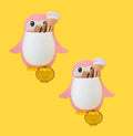 2Pcs Penguin Storage Wall Mounted Trash Can Remote Control Holder Phone Remote Wall Phone Holder Remote Holder Stand Remote Holder For Wall Remote Holder Wall Mount Wall Holder Image 1