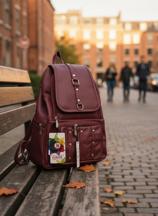 Handbag For Women And Girls Stylish purpal PU Leather Bag Image 1