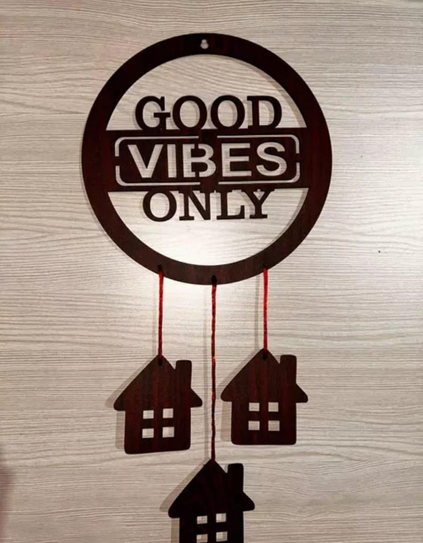 Good Vibes Round Quote Framewall Hangingwallartwall Dec Image 1
