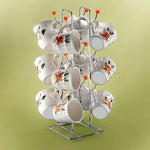 Stainless Steel Cup Stand Coffee And Tea Mug Holder Silver 12 Cups Stand Image 1