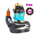 Pmr Resin Smoke Backflow Fountain Like Waterfall Radha Krishana Incense Holder Decorative Showpiece Gift Incense Cones 10X7X 10 Cmidols Image 1