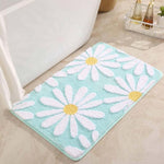 Microfiber Anti-Slip Doormat for Home & Bathroom Entrance Blue Rectangular Mat (40x60 cm) Image 1