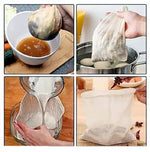 6 Pcs Set 9X12 Cotton Yogurt Strainer Cheese Cloth Bag Nut Milk Bags Image 2