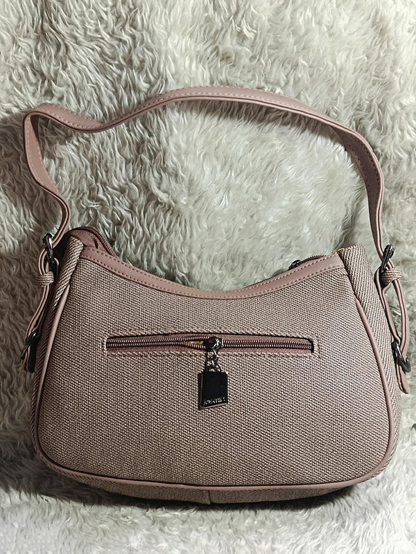 Handbag For Women And Girls Stylish Pink Canvas Bag Image 2