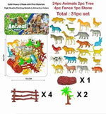 Mini Animal Figure Toy Farm & Wild Animals Toys For Kids Small Size 30 Pcs Image 4