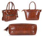 Handbag For Women And Girls Stylish Brown Faux Leather/Leatherette Bag Image 2