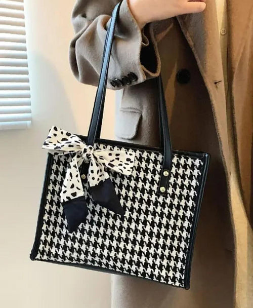 Handbag For Women And Girls Stylish Black & White PU Leather Bag Image 1