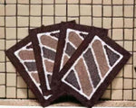 Cotton Anti-Slip Doormat for Home & Bathroom Entrance Multicolor rectangular Mat (40x60 cm) 4 Pcs Image 1