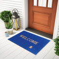 PVC Anti-Slip Doormat for Home & Bathroom Entrance Blue Rectangular Mat (40x60 cm) Image 1