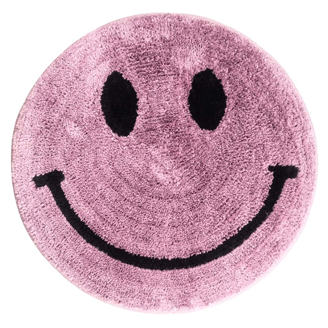 Microfiber Anti-Slip Doormat for Home & Bathroom Entrance Pink round Mat (21x21 Inch) Image 2