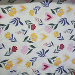 Quilted Fabric (90x100 Inch) Double Size Bedsheet With 2 Pillow Cover in Multicolor Image 2
