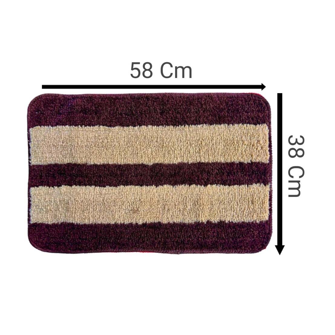 Microfiber Anti-Slip Doormat for Home & Bathroom Entrance Multicolor Rectangular Mat (38x58 cm) Image 3
