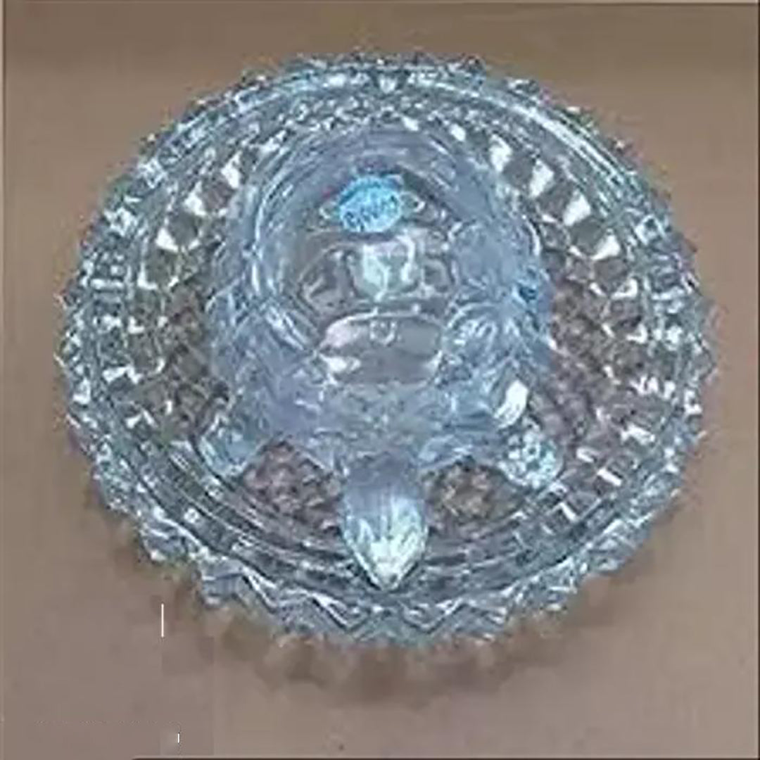 Crystal Tortoise Glass Kachua With Beautiful Bowl Plate Image 1