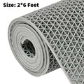 Rubber Anti-Slip Doormat for Home & Bathroom Entrance Grey rectangular Mat (2x3 Feet) Image 1