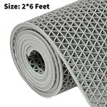 Rubber Anti-Slip Doormat for Home & Bathroom Entrance Grey rectangular Mat (2x3 Feet) Image 1