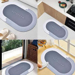 PVC Anti-Slip Doormat for Home & Bathroom Entrance Multicolor oval Mat (40x60 cm) 4 Pcs Image 3