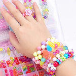 Diy Bead Set Necklace Bracelets Jewelry Making Kits Colorful Acrylic Crafting Beads Kit Box With Accessories For Kids Image 3