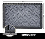 Polypropylene Anti-Slip Doormat for Home & Bathroom Entrance Grey Rectangular Mat (40x60 cm) Image 3