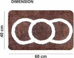 Microfiber Anti-Slip Doormat for Home & Bathroom Entrance Brown Rectangular Mat (15x23 cm) Image 2