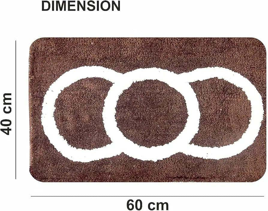Microfiber Anti-Slip Doormat for Home & Bathroom Entrance Brown Rectangular Mat (15x23 cm) Image 2
