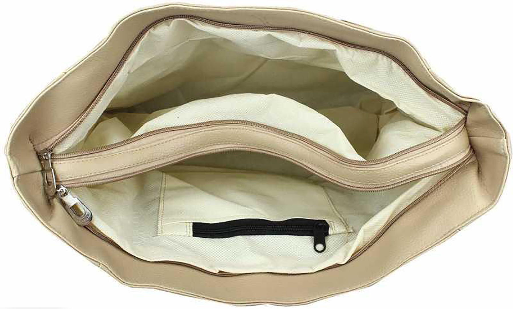 Handbag For Women And Girls Stylish beige PU Leather Bag Image 3