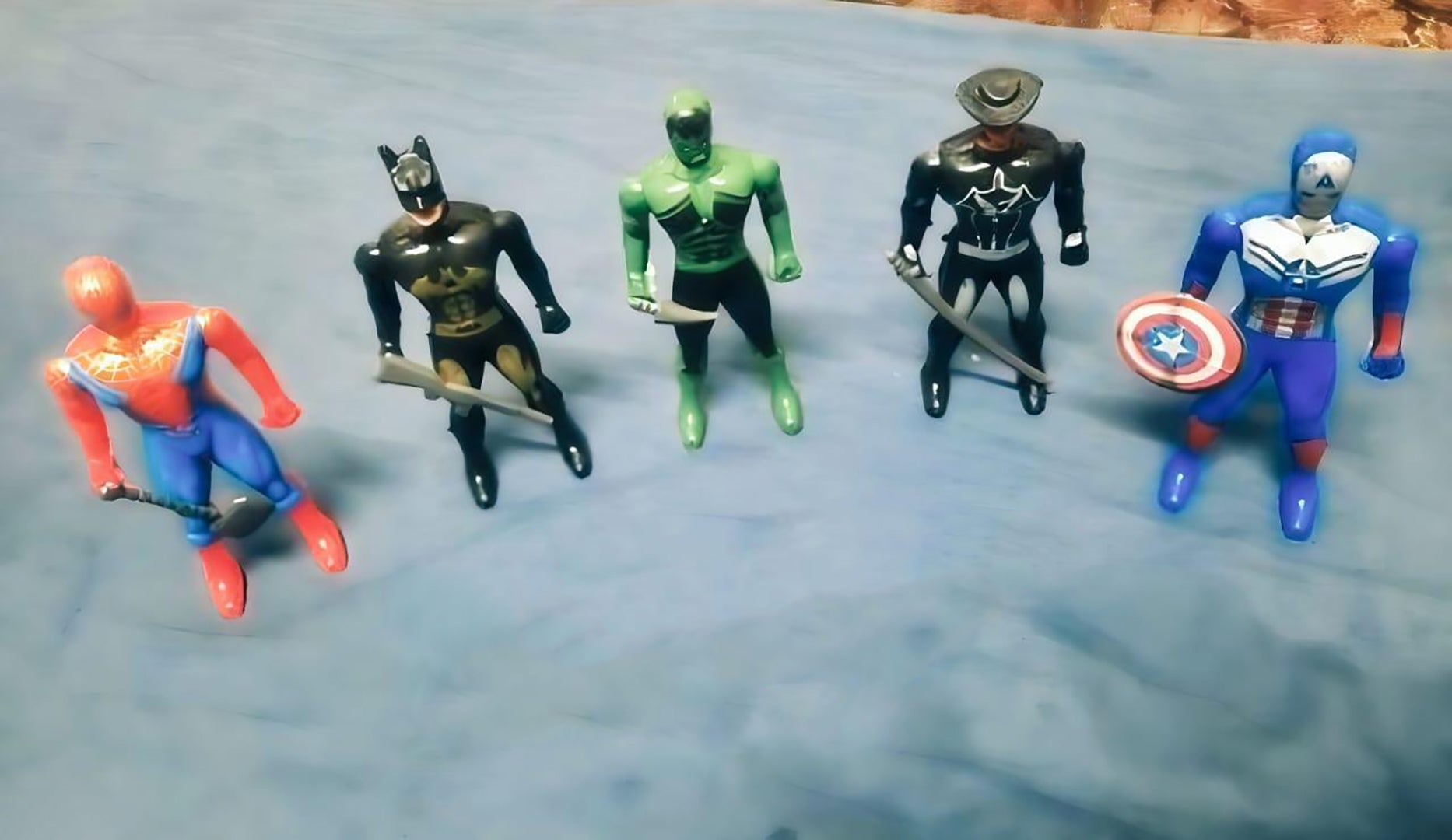 Super Hero Characters Action Figure Play Set Best Gift For Birthday 5 Piece Height 45 Inch Each Multicolour Image 3